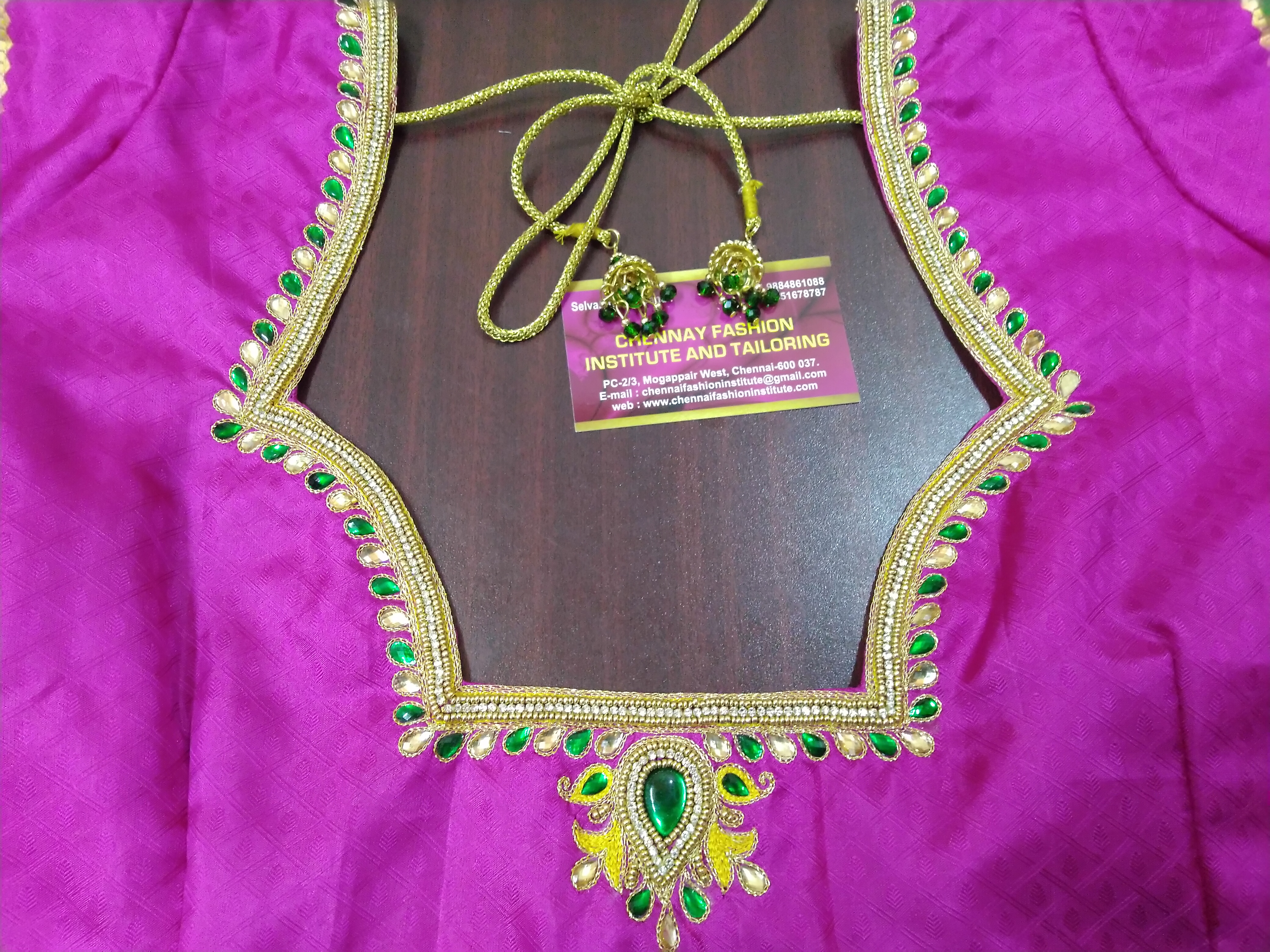 KUNDAN STONE WORK Mastery at Top Aari Embroidery Institute: Unveiling Elegance